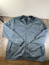 Vintage Reebok Jacket Mens 2XL Gray Zip Up Wind Breaker Vented - $13.88