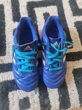adidas Blue Football Trainers Boys Kids Size 12uk Express Shipping - £17.61 GBP