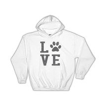 Love Dogs : Gift Hoodie Paw Puppy Dog MOM Dad Father Mother - £28.30 GBP