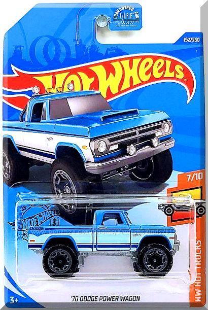 Hot Wheels - '70 Dodge Power Wagon: HW Hot Trucks #7/10 - 152/250 (2020) *Blue*