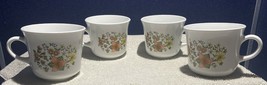 Vintage 70&#39;s Corelle By Corning Indian Summer 8 Ounce Coffee Tea Cups Lot Of 4 - £7.09 GBP