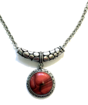 Covington Silver Tone &amp; Faux Stone Necklace - £9.01 GBP