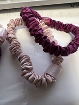 2 Slip Pure Silk Scrunchie varieties Hair Ties Authentic Vine/L Pink - $14.40