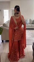 Presenting  New Designer Party Wear Look Top-Plazzo and Dupatta With Hea... - $79.00