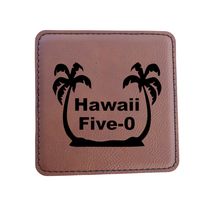 Coaster - Hawaii Five-0 - SET OF 2 - Leather or Stitched Cork (Black/Sil... - £13.00 GBP