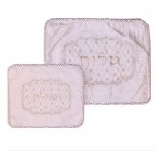 Talit/Tefilin Bag Set White with Silver - Made in Israel - $79.20