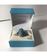 City X City Silver Tone Faux Turquoise Ring Size 8 NIB - £10.97 GBP