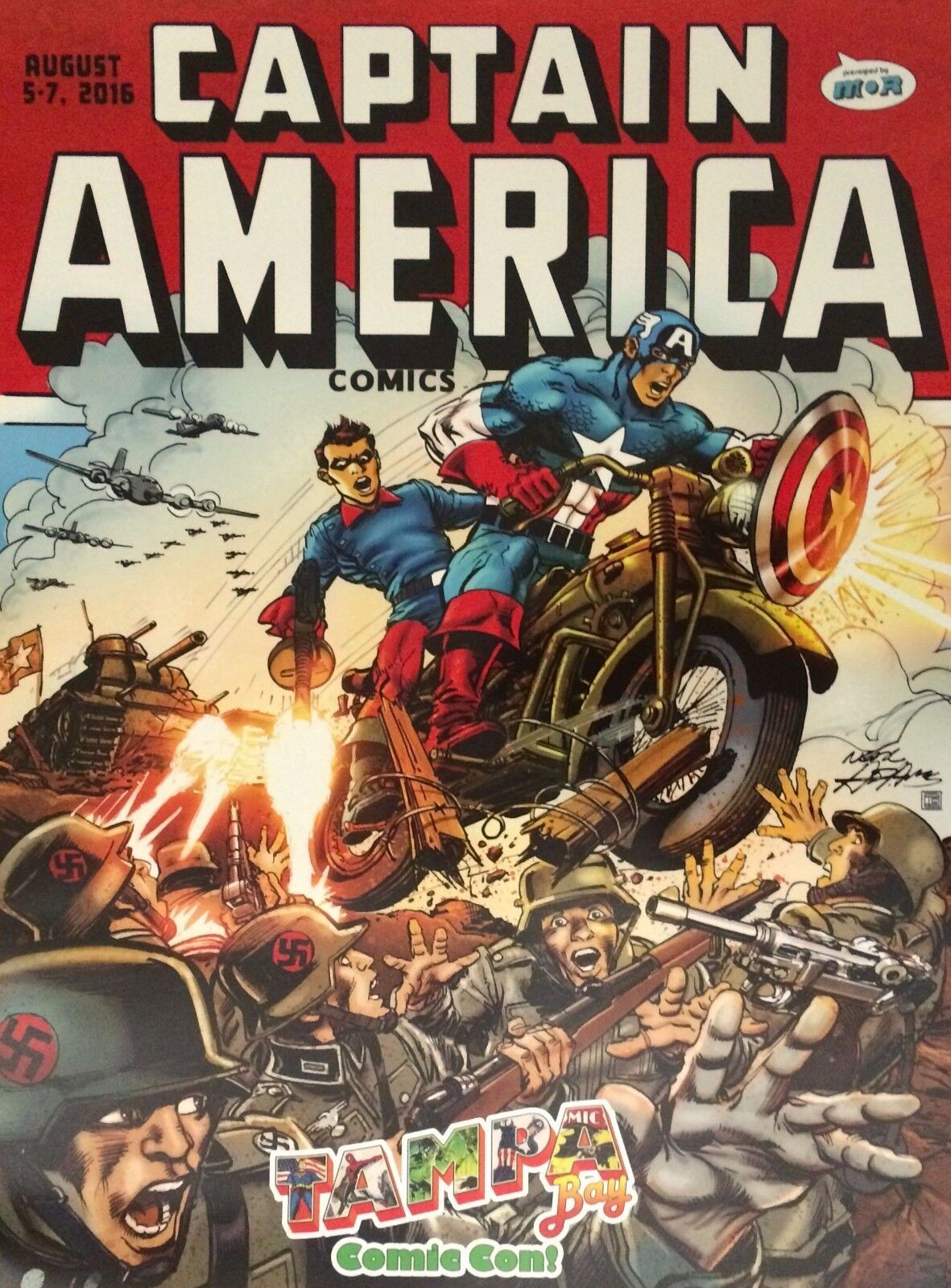 Neal Adams Art Convention Exclusive Marvel Comic Art Poster ~ Captain America - £20.56 GBP