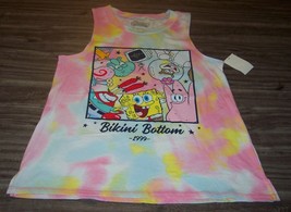 Teen Juniors Spongebob Squarepants Tanktop Tie-Dye T-shirt Xs New w/ Tag Patrick - £15.82 GBP
