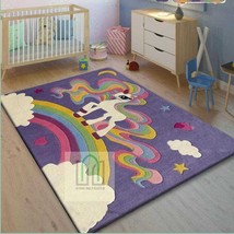 Hand Tufted Celeste Unicorn Rug for Kids Bedroom - £306.03 GBP