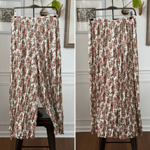 Vintage 90s M.J. Carroll Broomstick Palazzo Pants Floral Chiffon S - $25.92