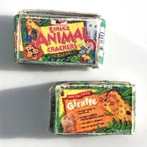 dollhouse miniature Keebler Ernie&#39;s Animal Crackers set of 2 boxes food cookies - £6.38 GBP