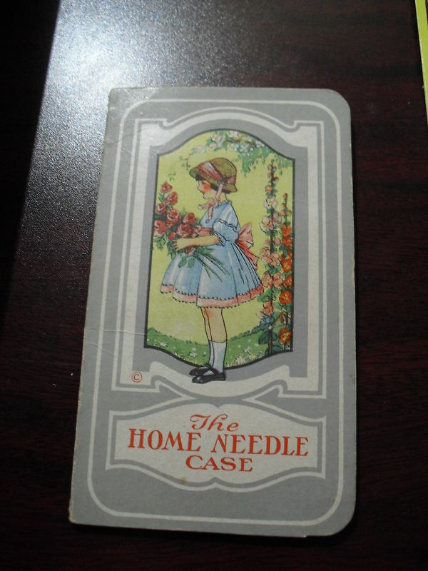 Vintage Home Needle Case w/ Flower Girl LOOK - $14.85