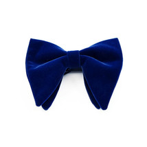 Dark Blue Plain Velvet Bow Ties - $18.99