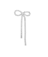 Ribbon Bow Ear Cuff Platinum Plated Ear Clip Ear Claw - £15.73 GBP