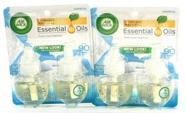 2 Air Wick 1.34 Oz Fresh Linen Natural Essential Oils Infused 2 Count Refills