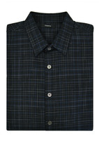 Theory Mens Eclipse Blue Storm Plaid Rammy Button Down Shirt, XL XLarge 3214-9 - £122.82 GBP