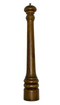 Vintage MF Florence Italy Tall Wooden Pepper Grinder Mill 21&quot; Oversized Wood - £43.86 GBP
