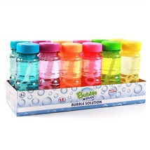 Big Bubble Bottle 12 Pack - 4oz Blow Bubbles Solution Novelty Summer Toy... - £22.37 GBP