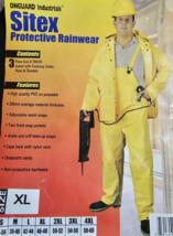 Sitex Yellow Rain Suit 3 Piece Size XL (46/48)  #76515 PVC Poly Protective Gear - £14.70 GBP