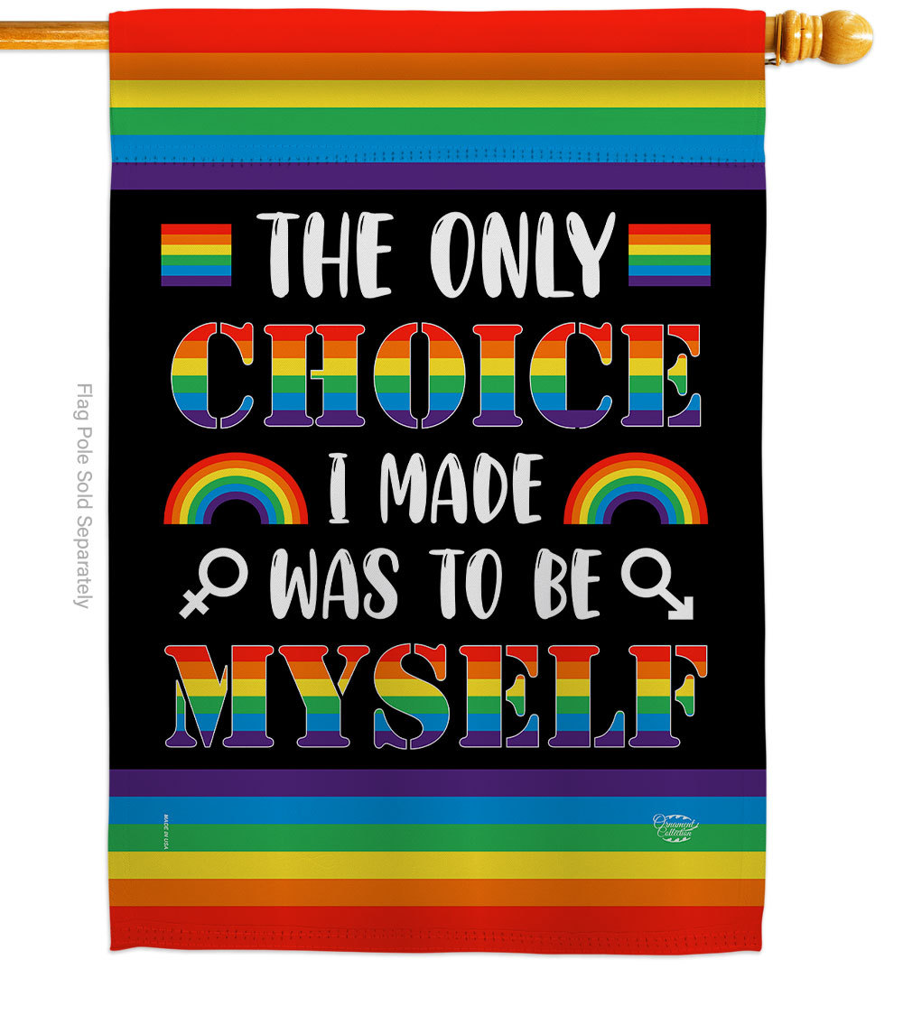 Choice Myself House Flag Pride 28 X40 Double-Sided Banner - $36.97