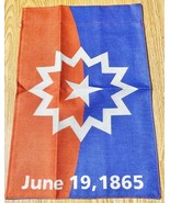 Juneteenth June 19th 1865 Red White and Blue Cloth Banner Flag 12 x 17.5... - $20.50 CAD