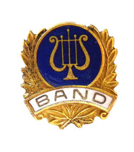 Vtg Gold Tone High School or College Marching Band Member Letterman Jacket Pin - $14.80