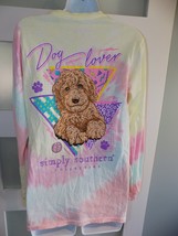 Simply Southern LS Tie Dye Dog Lover T-Shirt Size S Women&#39;s EUC - £15.04 GBP