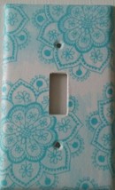 BLUE LOTUS FLOWER Light Switch Plate Cover Home decor bathroom kitchen Zen Peace - £8.38 GBP