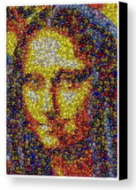Mona Lisa Emoticon EMOJI Mosaic AMAZNG Framed 9X11 Limited Edition Pop Art w/COA - £15.28 GBP