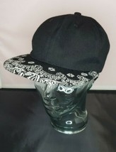 WUKE Black Bandana Style Snapback Hat WUKE 7 1/4 Black &amp; White Trucker Hat - £15.79 GBP