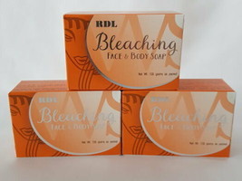 3 pieces RDL Bleaching Lightening Face and Body Soaps Hypoallergenic 135g each - £14.23 GBP