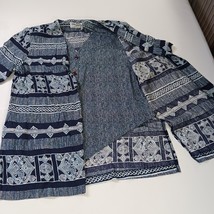 Alfred Dunner RN#19232 Women's Blue & White Under Vest Long Sleeve Shirt Size 12 image 14