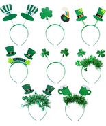 8Pcs St. Patrick’s Day Headbands, Shamrock Clover Hat Boppers  - $16.49