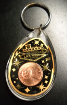 Welcome to Fabulous Las Vegas Key Chain 2015 Penny in Transparent Casing - £6.26 GBP