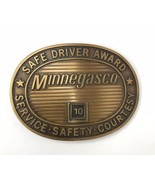 Minnegasco Safe Driver Award Belt Buckle 10 yr Service Safety Courtesy G... - $79.99