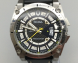 Bulova Precisionist Watch Men Blacke Silver Tone 96b131 New Battery MSSI... - $133.64