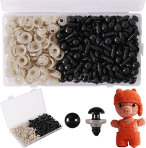 Safety Eyes 260PCS 9Mm Plastic Black Craft Eyes with Washers Teddy Bear Eyes for - $11.29