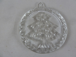 Mikasa Holiday Christmas Tree Round Glass Crystal Ornament 3.5" - $5.93