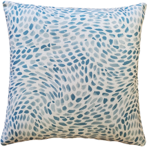 Matisse Dots Toile Blue Throw Pillow 19x19, Complete with Pillow Insert - £42.15 GBP