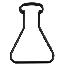 6x Chemistry Flask Fondant Cutter Cupcake Topper 1.75 IN USA FD613 - £5.49 GBP