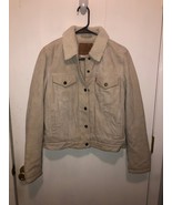 Levi&#39;s Womens Medium Suede Sherpa Lined Trucker Jacket Snaps Closed Pockets - €31,28 EUR