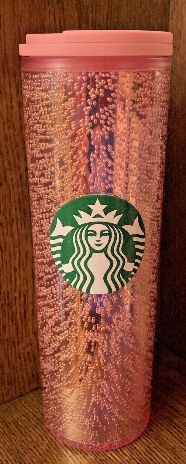 Primary image for (1) New Starbucks Holiday 2020 16 oz Pink Multi Bubble Hot Tumbler Cup Christmas