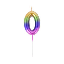 DERVENTA Number Candle Multicolored 6cmParty Celebration Anniversary Dec... - $32.58 CAD