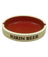 SAKURA Kirin Beer Vintage Ashtray Made in Japan Oval Shape Red Interior - $15.79 CAD
