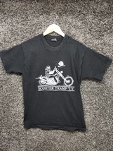 Vintage Scooter Tramp TV Shirt Adult Medium Black Single Stitch Crew Neck - £22.11 GBP
