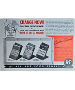 1942 A&amp;P COFFEE-Custom Ground-Rich &amp; Full Bodied Cowboy - Vintage Print ... - $251.89 MXN