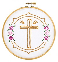 Jack Dempsey Needle Art Cross 6 Inch Hoop Kit - $19.95