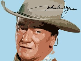 Potrait Pop Art of John Wayne Hollywood Actor and Icon Metal Sign - $29.95