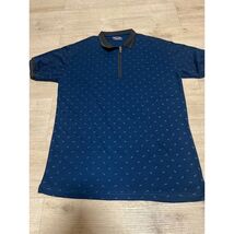 Fred Perry Mens Vintage Blue All Over Print Zip Polo Shirt XL Punk Oi! GBH - $39.60